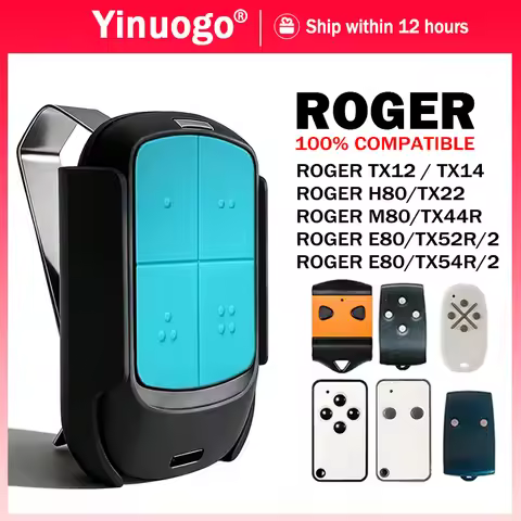 New YNG805 With Clip Gate Opener Work With ROGER E80 TX52R TX54R E80/TX52R/2 H80 TX22 M80 TX44R TX12