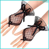 Alia 1pair Sweet Bows Gloves Gothicism Shawl Sleeves Lady Fashion Sunscreen Glove