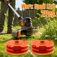 2Pcs Worx Spool Line For Worx Grass Trimmer Replacement