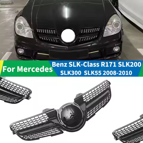 For Mercedes Benz SLK-Class R171 SLK200 SLK300 SLK350 SLK55 2008-2010 Front Bumper Racing Grills Acc