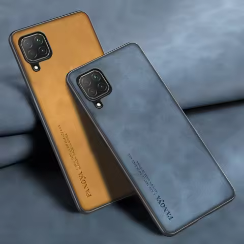 Luxury PU Leather Case For Huawei Nova 7i Back Cover Business Silicone Shockproof Protection Phone C