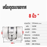 พัดลมระบายอากาศ 4 นิ้ว 6 นิ้ว 8 นิ้ว SCIEN พัดลมดูดอากาศ 2600 หมุนต่อนาที พัดลมห้องครัว เสียงเงียบ พ