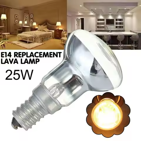E14 R39 25W Replacement Lava Lamp Spotlight Screw In Bulb Lava Incandescent Reflector Clear Light Li