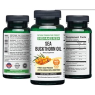Siberian Sea Buckthorn Oil Capsules 200 Softgels | Made From Wild Harvested Siberian Sea Buckthorn B
