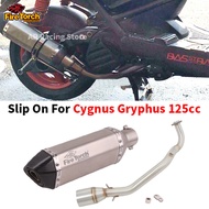 For YAMAHA Cygnus Gryphus 125cc Motorcycle ExhaustFull System Front Pipe Muffler AK Racing With Reom