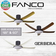 FANCO GERBERA 48 INCH / 60 INCH DC Motor 5 Blades Remote Control Ceiling Fan