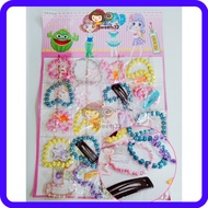 20pcs JM Bracelet + Hair Clip 手链+发夹 Kids Girl Collection Birthday Gift Party Bag