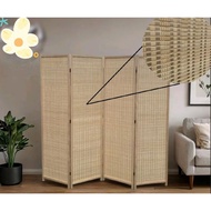 Wooden bamboo folding screen room divider partition,/ Size, 4panels =180×200cm(6×6.2ft) 6panels=180×
