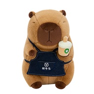 ANIME FAN ผ้ากันเปื้อนกันเปื้อน ตุ๊กตาน่ารัก Capybara เครื่องดื่มดื่มน้ำ ยัดไส้ ตุ๊กตา capybara fluf