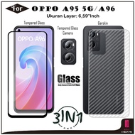 Package 3IN1 Tempered Glass Oppo A95 A95 5G A96 Anti-Scratch Full Cover Glass