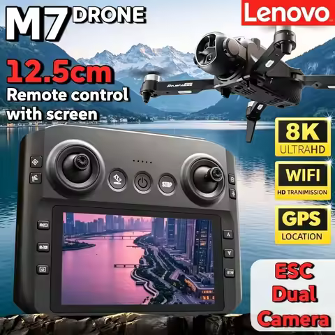 Lenovo M7 RC 8K Drone Professional Aerial HD Dual Camera Photography Quadcopter Portable Foldable Re