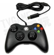 【二手商品】微軟 XBOX360 副廠 有線控制器 手把 把手 搖桿 支援 PC WINDOWS 黑色 【台中恐龍電玩】