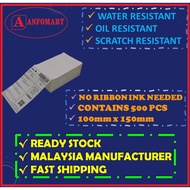 [500pcs] A6 Direct Thermal Label 100mm x 150mm 500pcs Fan Form (for Airway Bill use)