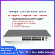 Mega Switch 24Port 10G Light 2 Pcs 40G Light 1USB Port Network Managed Core Phototherapy Gathering S