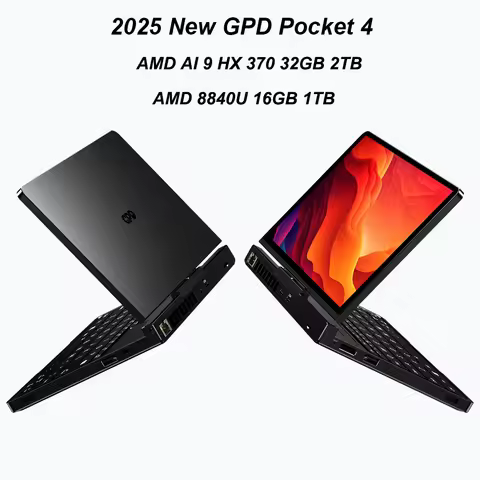 Original GPD Pocket 4 AMD AI 9 HX 370 Touch Screen Laptop 8.8 Inch Gaming PC 32GB DDR5 2TB NVME Offi