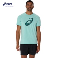 ASICS Men SPIRAL LOGO GRAPHIC COTTON BLEND TEE in Oasis Green