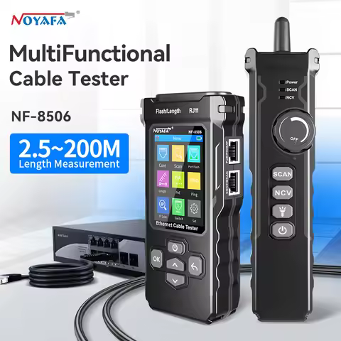 NOYAFA NF-8506 Ethernet Cable Tester with PING test/IP scan Network Cable Tester RJ45 RJ11 Cable Tra