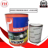 New NOVA BULL Epoxy Primer Gray with Catalyst 1 GALLON (3 Liter)