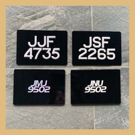 STANDARD + FANCY  NO PLATE STICKER ALKALIC 2 SIDE DEPAN BELAKANG MOTOR NUMBER PLATE WITH FRAME YAMAH