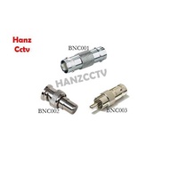 BNC001/002/003 Connector, BNC Female to Female (Coupler)/RCA (Female) to BNC (Male) /BNC (Female) to