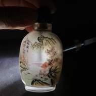 snuff bottle 士拿乎 鼻煙壺 周樂元 秋山 清代 內畫鼻煙壺 琉璃