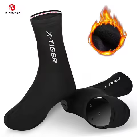 X-TIGER Winter Cycling Shoes Cover Thermal Fleece MTB Bike Overshoes shoes covers sports cycling ove