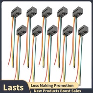 10 Pcs 616E 4P4C RJ9 Female Telephone Connector Adapter w 4 Wires 8cm