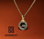 🦄Givenchy紀梵希| “G” Logo鑲水鑽復古金色項鍊#二手