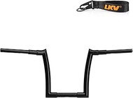 LKV 14" Rise 1.5" Fat Ape Hanger Handlebar 1.25" Clamp Balck DNA Monster Handle Bar Compatible with 
