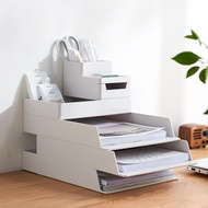 Ready Stock★Friends Life★🏆A4 File Storage Box Pullable File Storage Box A4 Storage Box Desktop Stora