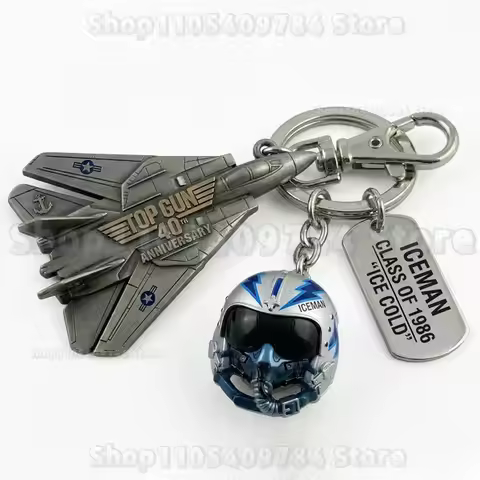 2026 New Top Gun Maverick Helmet Keychain 40th Anniversary Pilot Aviator Bag Pendant 40th Anniversar