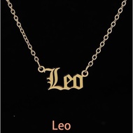 Stainless Steel Snake Bone Chain 26 Letter Necklace 18K Gold Square Shell 575