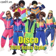 Halloween Disco 70s Retro Disco Costume Bar Hippie cos Dance Costume Sportswear