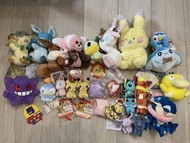 寵物小精靈 寶可夢 Pokémon Pokemon doll plush 公仔 中古 毛絨 掛飾 比卡超 仙子伊布 妖精伊貝 伊貝 傻鴨 波加曼 百變怪 夢夢 耿鬼 甲賀忍蛙