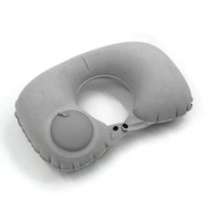 #N/A - H63D 充氣U型枕,旅行頸枕, 按壓自動充氣,便攜旅行護頸枕頭,飛機枕戶外旅遊充氣枕,枕頭灰