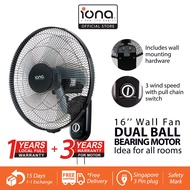 IONA 16 Inch Wall Fan Powerful Air Flow Tilt Adjustable 5 Blade Large Air Diffusion - GLWF162