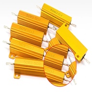 5pcs RX24 50W Watt Power Metal Shell Aluminium Resistor 1R 2R 3R 4R 5R 6R 8R 10R 15R 20R 30R 40R 100