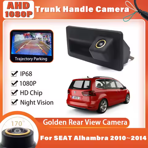 Car Trunk Handle Camera For Volkswagen Sharan Mk2 7N 2010-2018 For SEAT Alhambra 2010~2014 Rear View