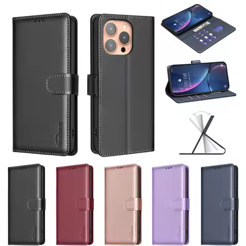 For iPhone 16 Pro Phone Case Flip Leather Phone Case Protect Cover For iPhone 16 Pro Flip Wallet Cas