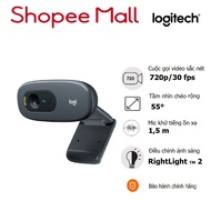Logitech C270 720p HD Webcam - 55o cam angle, noise reduction mic, auto brightness, 3MB photography