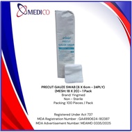 YINGMED PRECUT GAUZE SWAB 24 PLY 6x6 CM Pack of 100's Gauze Gauze Swab Sterile Gauze