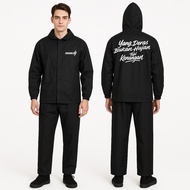 DERAS KENYAN Motif Raincoat for Men and Women, 0.25 Thick, Strong, Elastic PVC Material