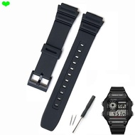Watch Strap Suitable for Casio AE-1200 1300 F-108 W-216h w-800h Resin Rubber Watch Strap 18mm