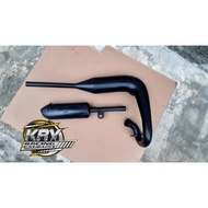 Suzuki ts100 racing exhaust BLACK DOF suzuki ts100 exhaust ts100 shrimp exhaust ts100 (not dt100 exh