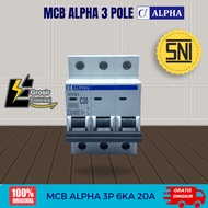 MCB ALPHA 3P 6KA 20A