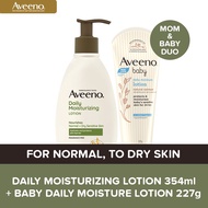 Aveeno Daily Moisturizing Lotion 354ml  + Aveeno Baby Daily Moisture Lotion 227g Bundle