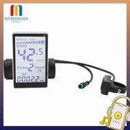 MYRONGMY Electric Bike LCD Meter, 24V 36V 48V 60V 5 Pin Electric Bicycle LCD Display, Durable LCD Sc
