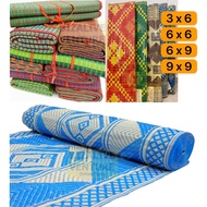 Straw Mat | Foldable Floor Mat | Foldable Picnic Mat | 3x6, 6x6, 6x9, 9x9 , 9x12 | Tikar Plastik Ber