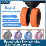 AICASE-4/8PCS Silicone Luggage Wheel Protector over Luggage Trolley Wheel Protector Rubber Ring Suit