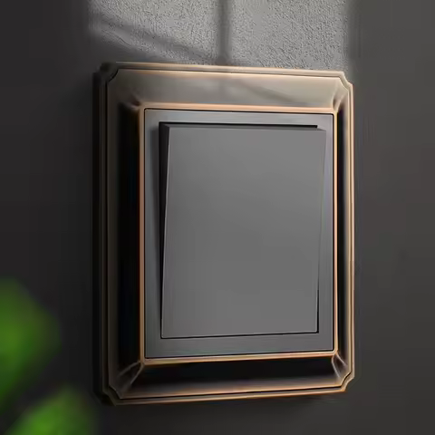 Retro Wall Light Push Button Switch 1-4 Gang 2 Way Zinc Alloy Red Bronze Frame Panel Rocker Switch